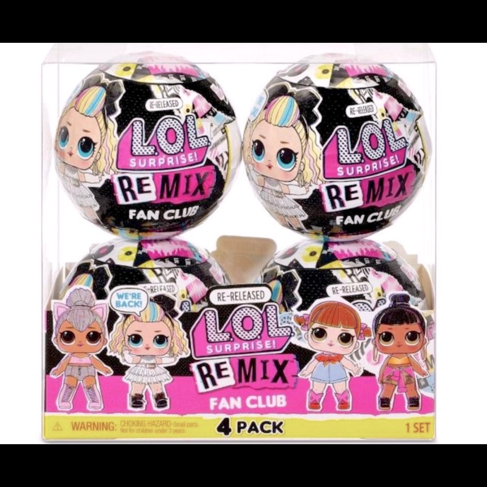 COPY - COPY - COPY - New 4 Pack LOL Surprise Remix Fan Club Balls with 7 Surpri…